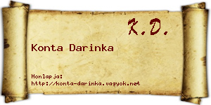 Konta Darinka névjegykártya